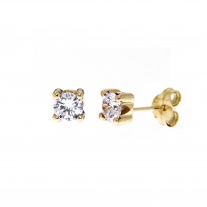 Gold earrings 10kt, 04-4BO